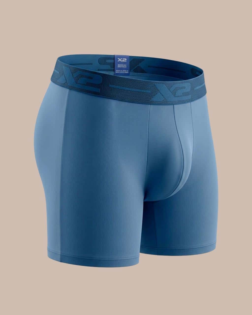Bóxer Medio Cesar Nylon Azul X2