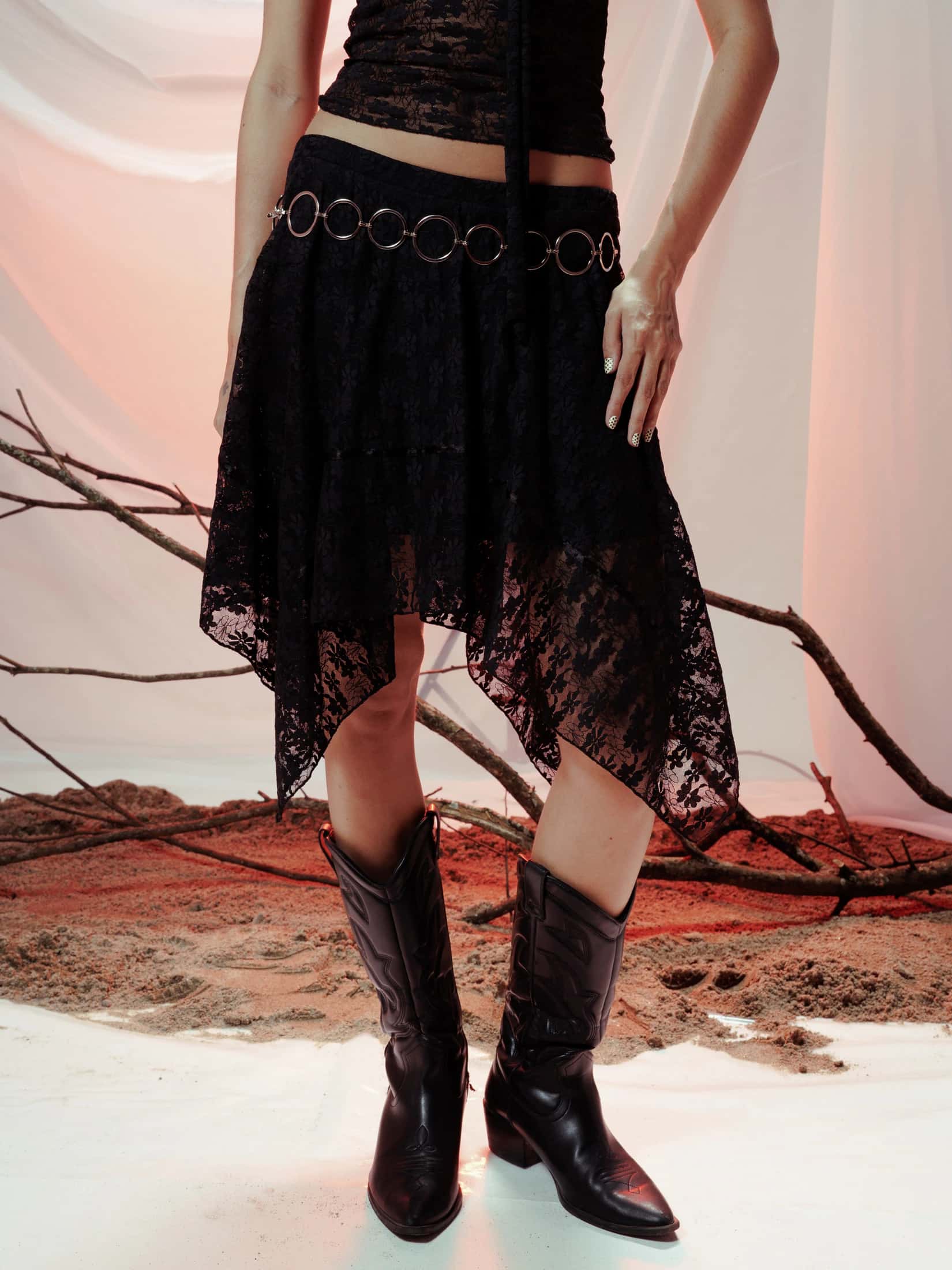 BLOSSOM SKIRT NEGRA - miniatura 2