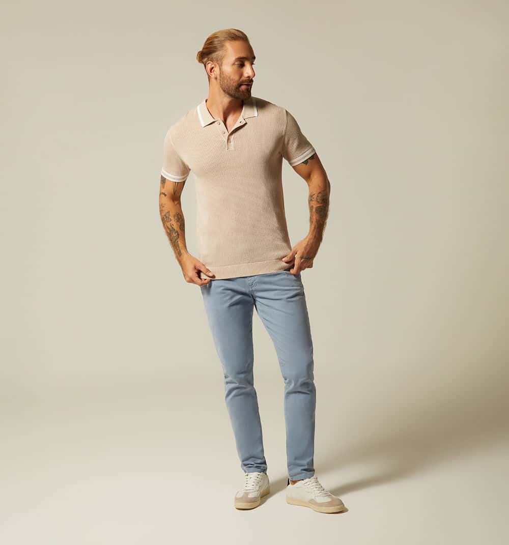 Polo para hombre tejida