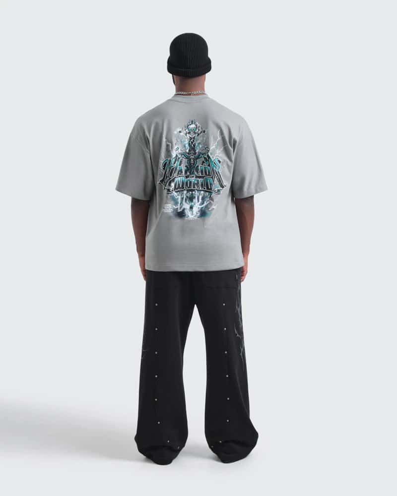 Camiseta Gris Oversize Warrior of World - miniatura 7