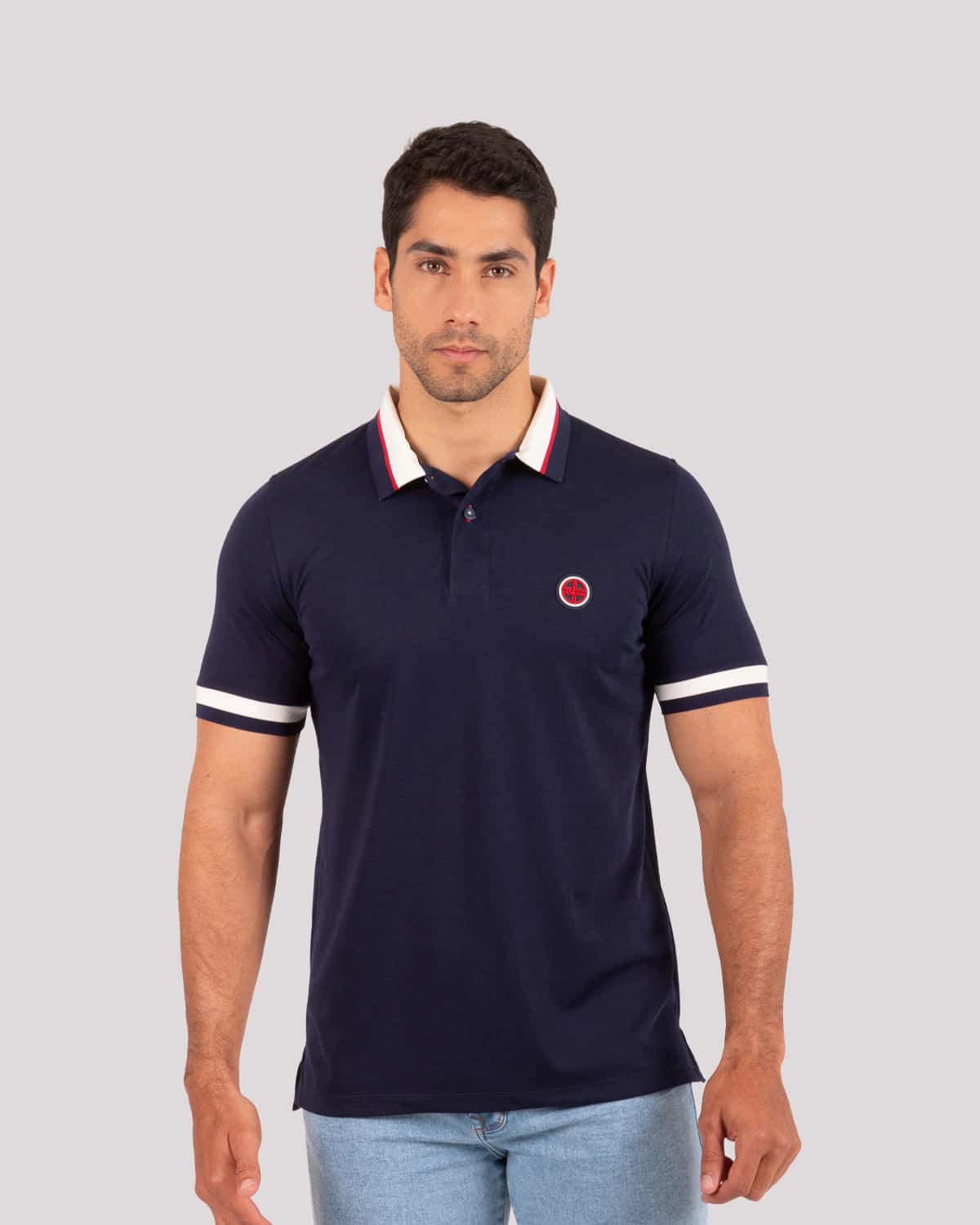 Polo azul para hombre