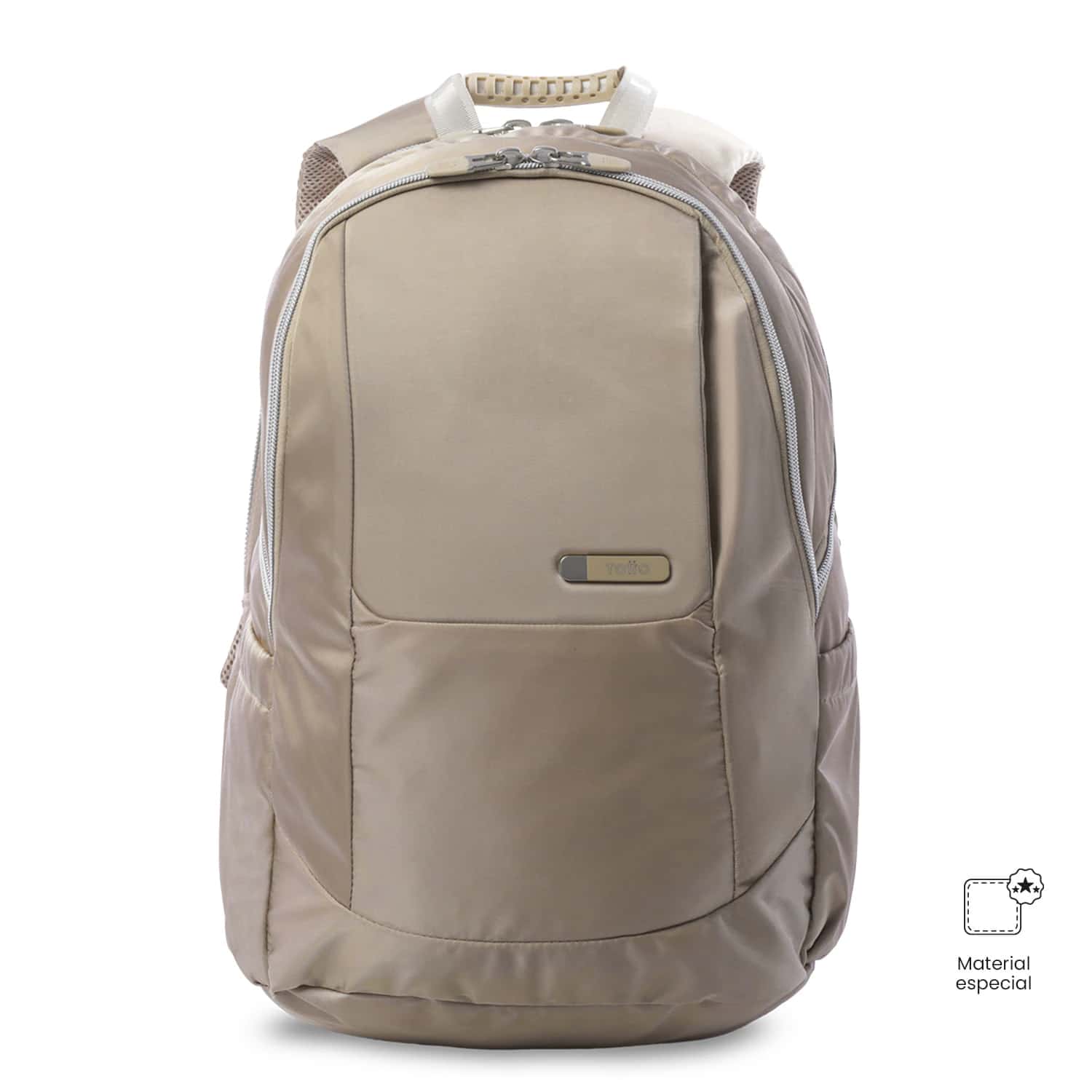 Morral Universitario Krimmler Twill 3.0 Porta PC 15.4" Beige Mujer