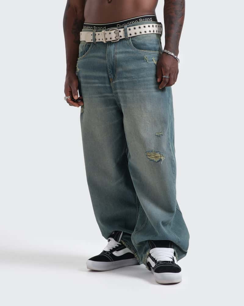 Jeans Azul Barrel Matizado