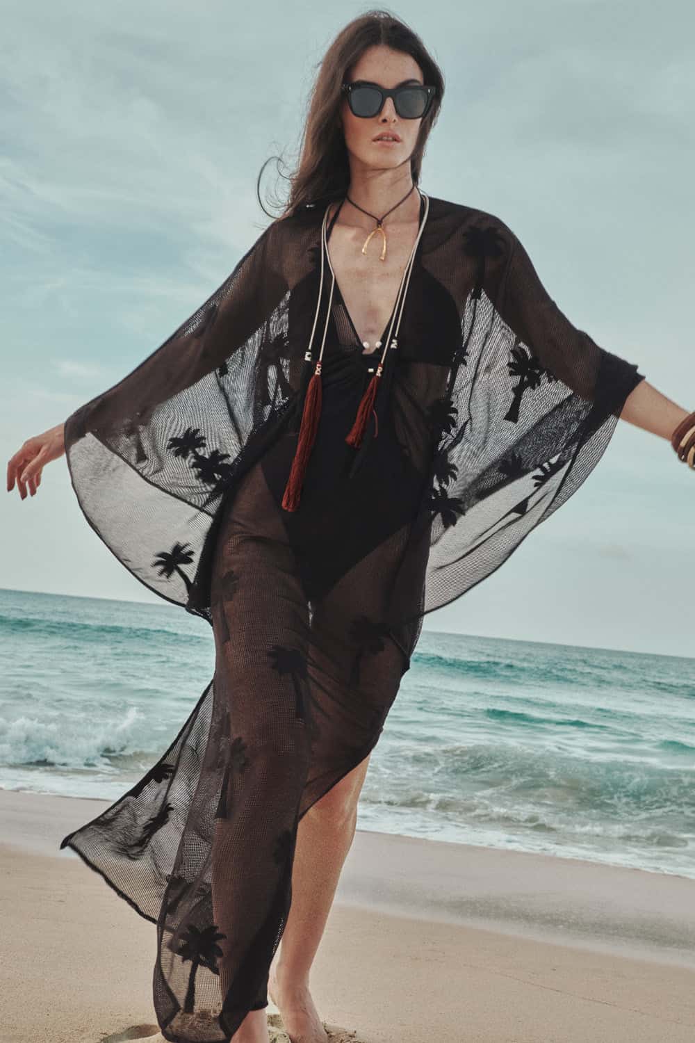 Palm Veil Tunic Dress - miniatura 2