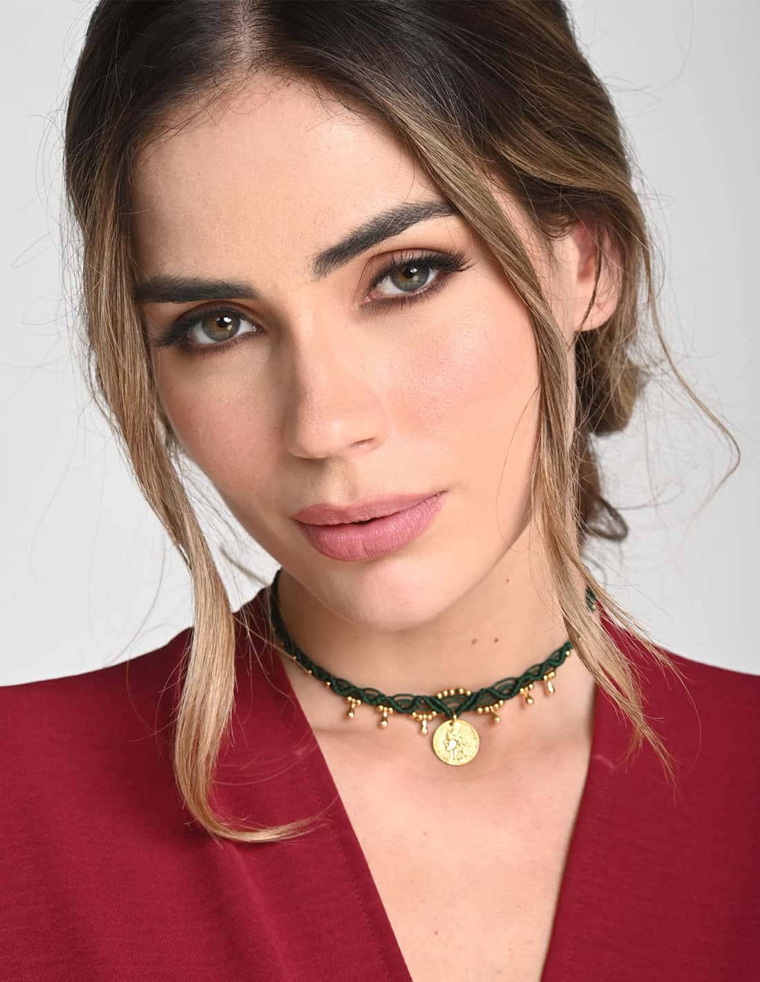 Choker Lía Oil Green