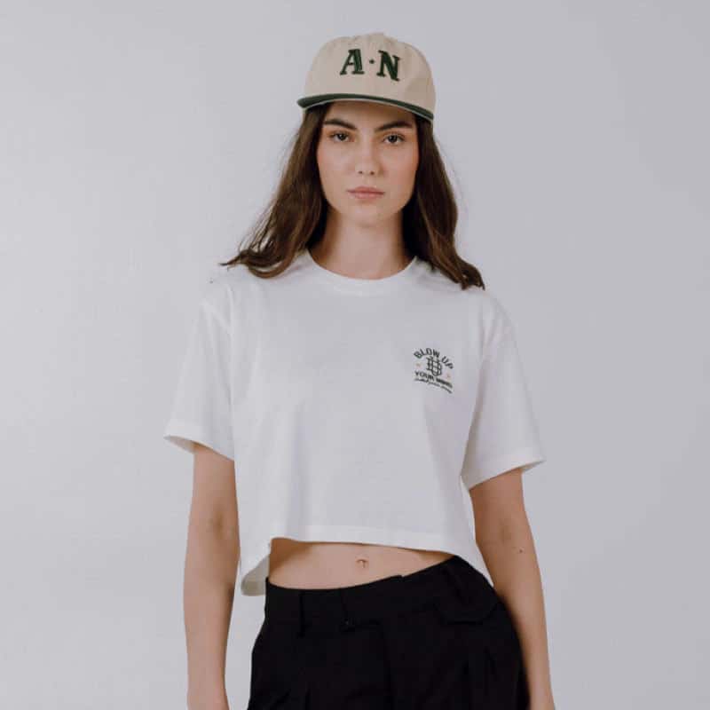 SLIM BOXY IVORY T-SHIRT - miniatura 2