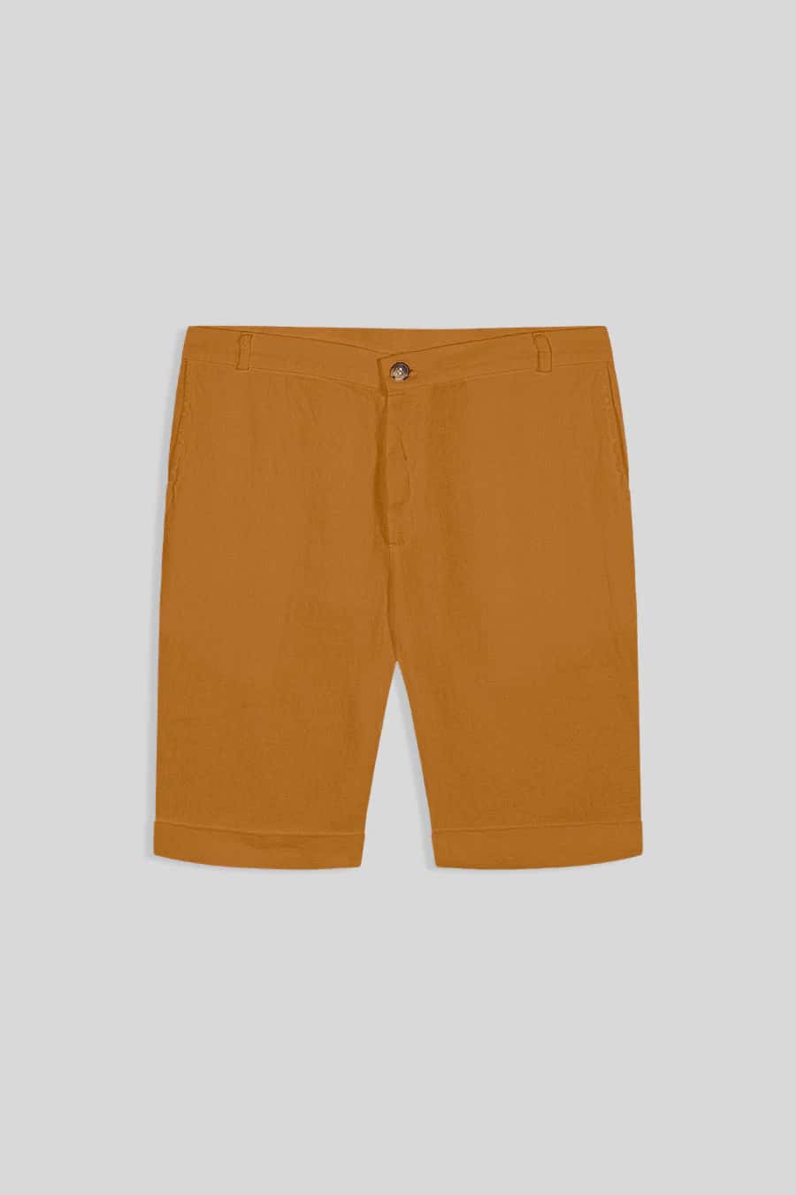 Men's linen bermuda sudan brown