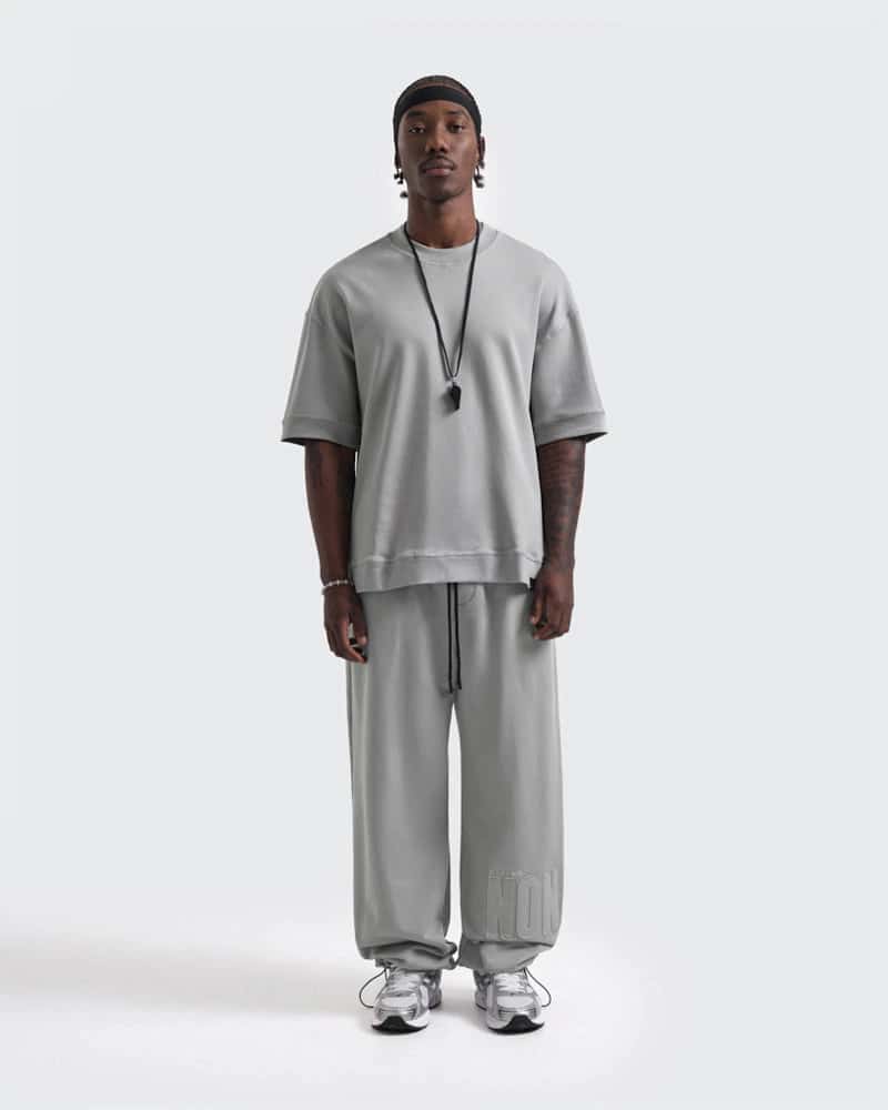 Camiseta Básica Oversize 300 Gramos Gris - miniatura 5