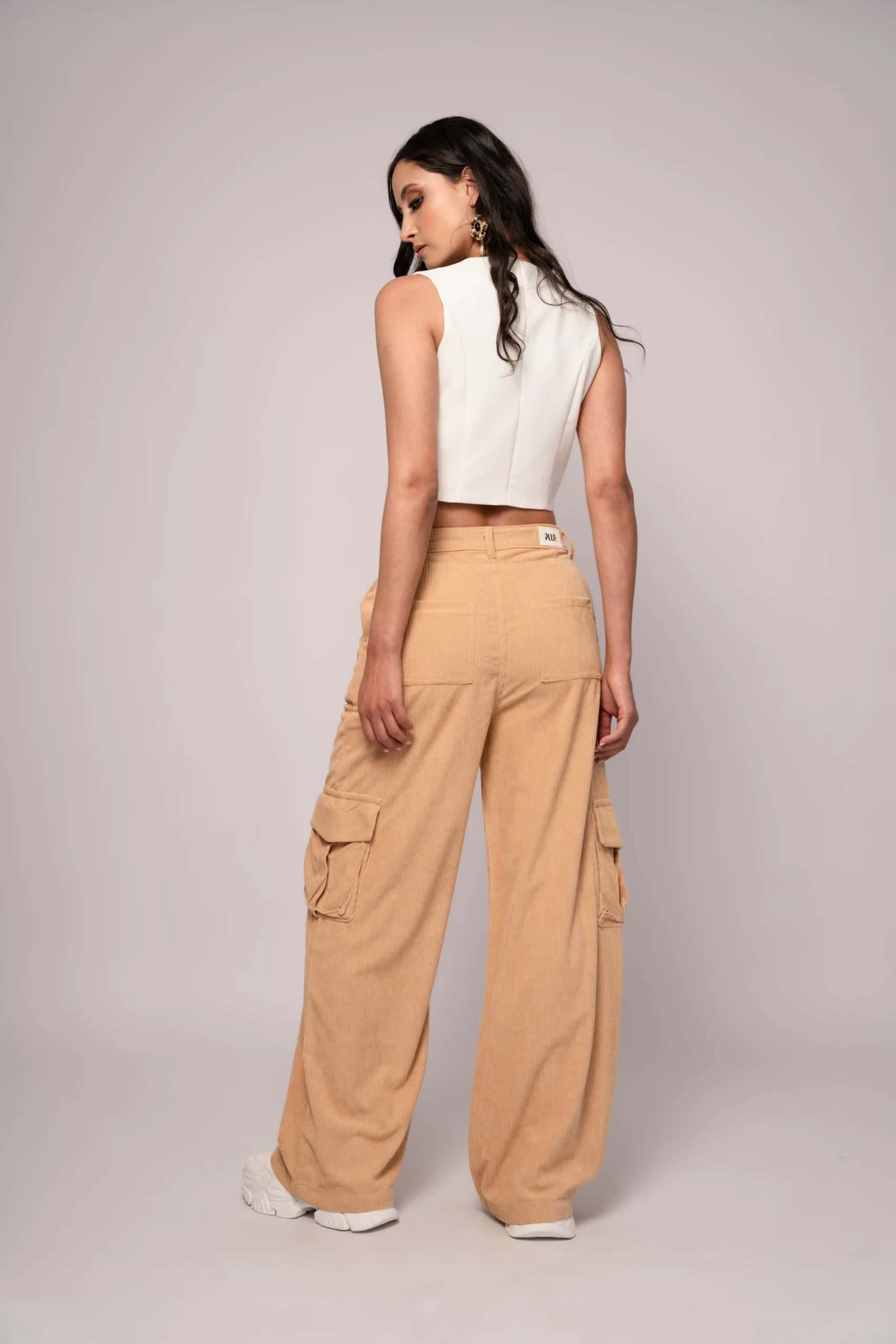Pantalón Cargo Pana Camel