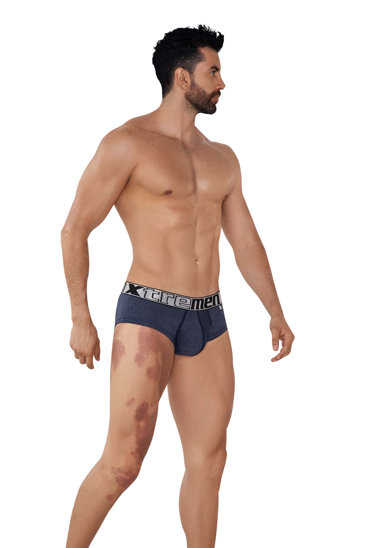 BRIEF MICROFIBRA JASPE 1X1 AZUL OSC