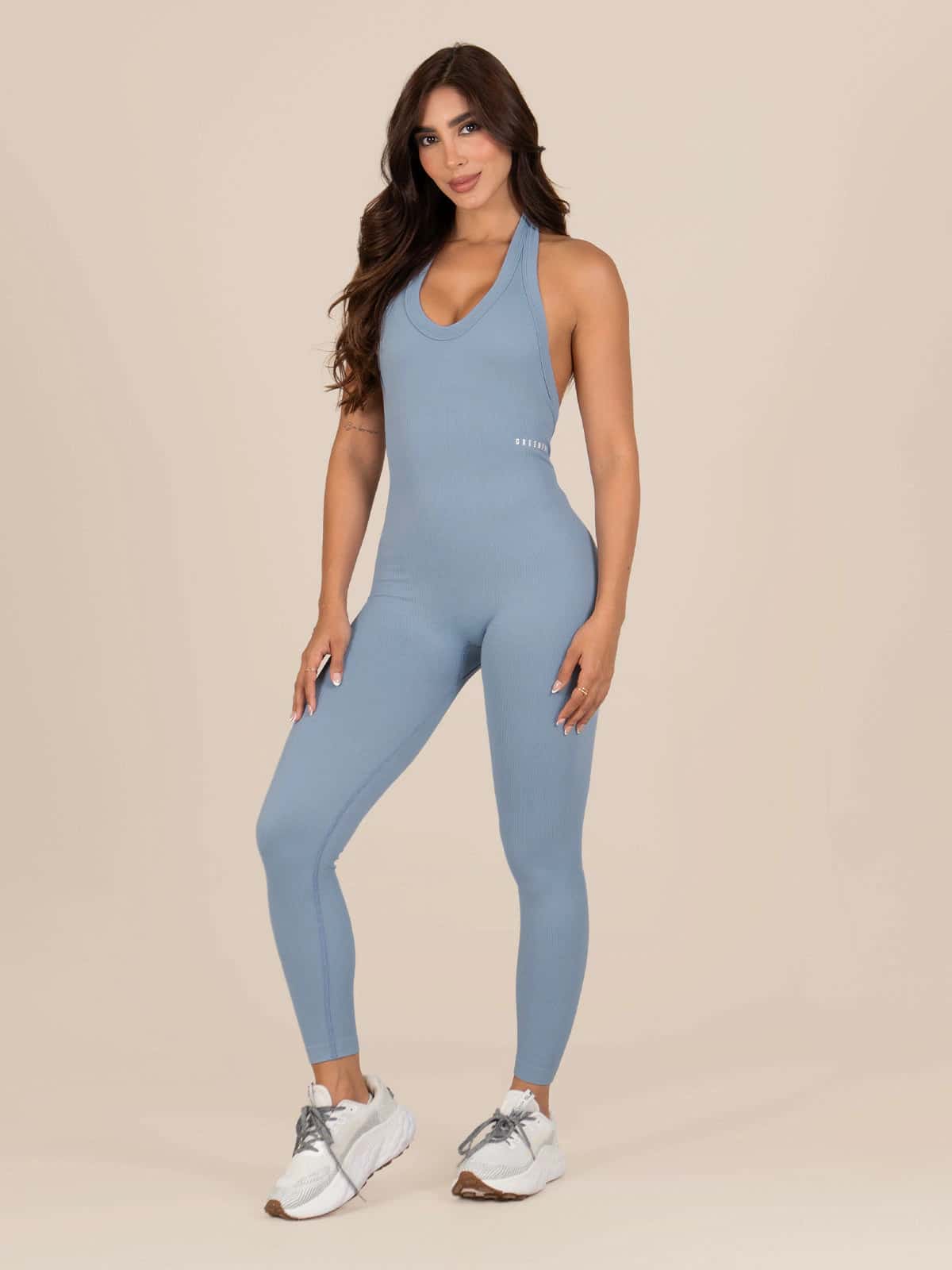 Rose enterizo largo seamless lazul