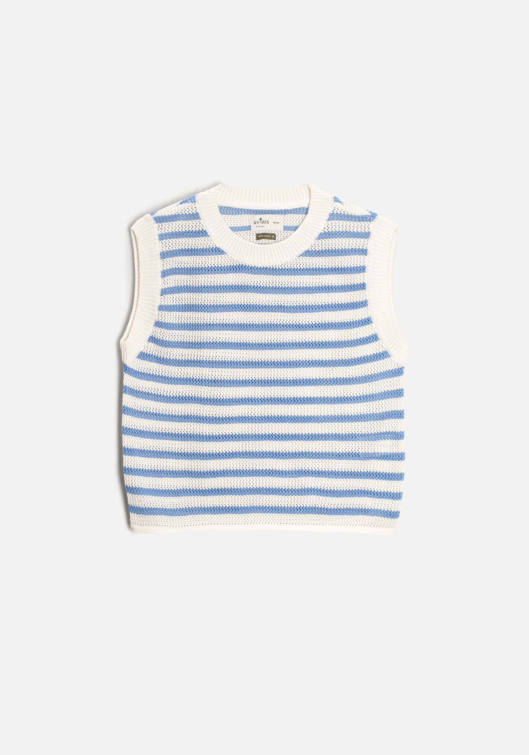 Camiseta M Serena Rayas Azul-Marfil