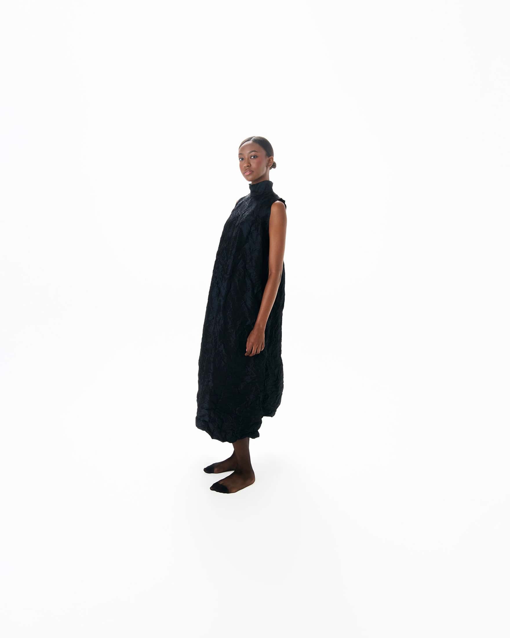 VESTIDO TEXTURA NEGRO #1 - miniatura 3