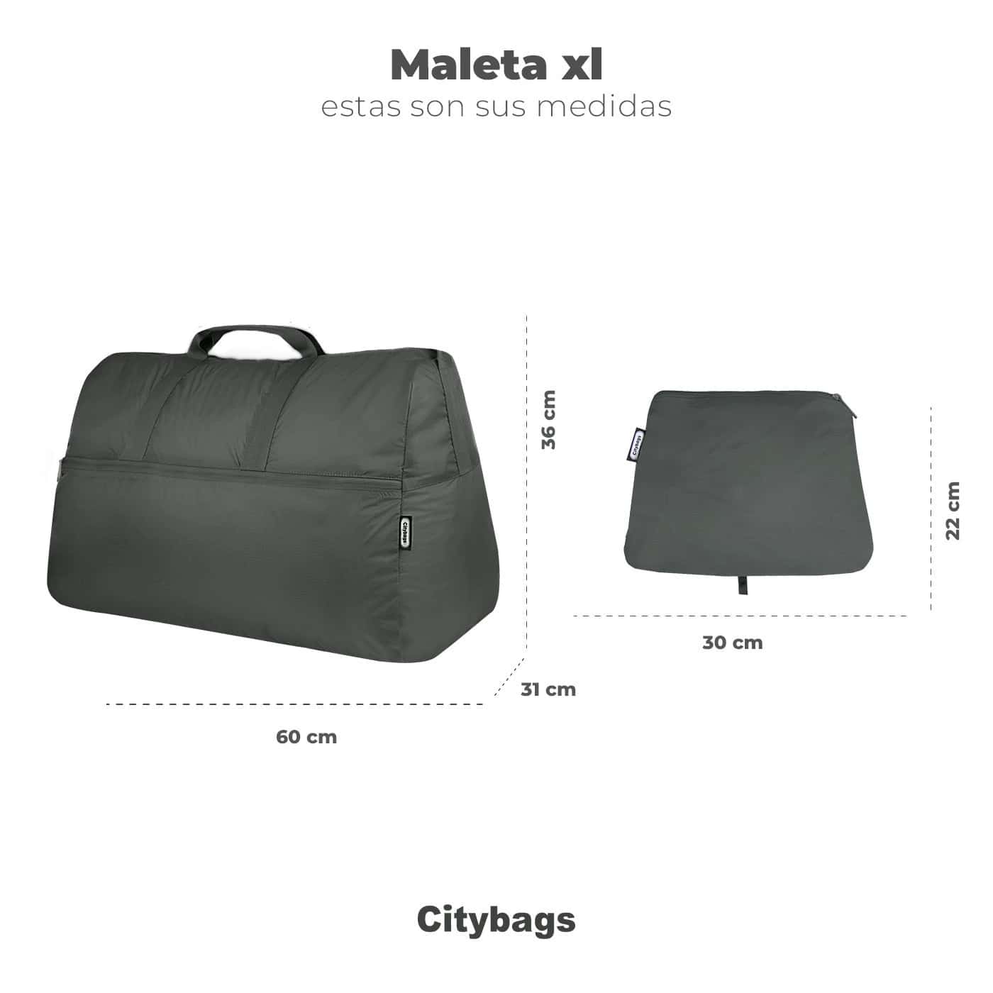 Maleta XL Plegable Puffer Azul - miniatura 5