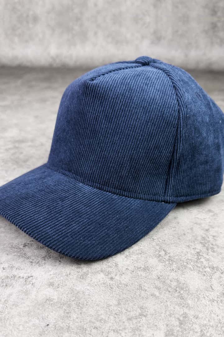 Gorra corduroy azul oscuro