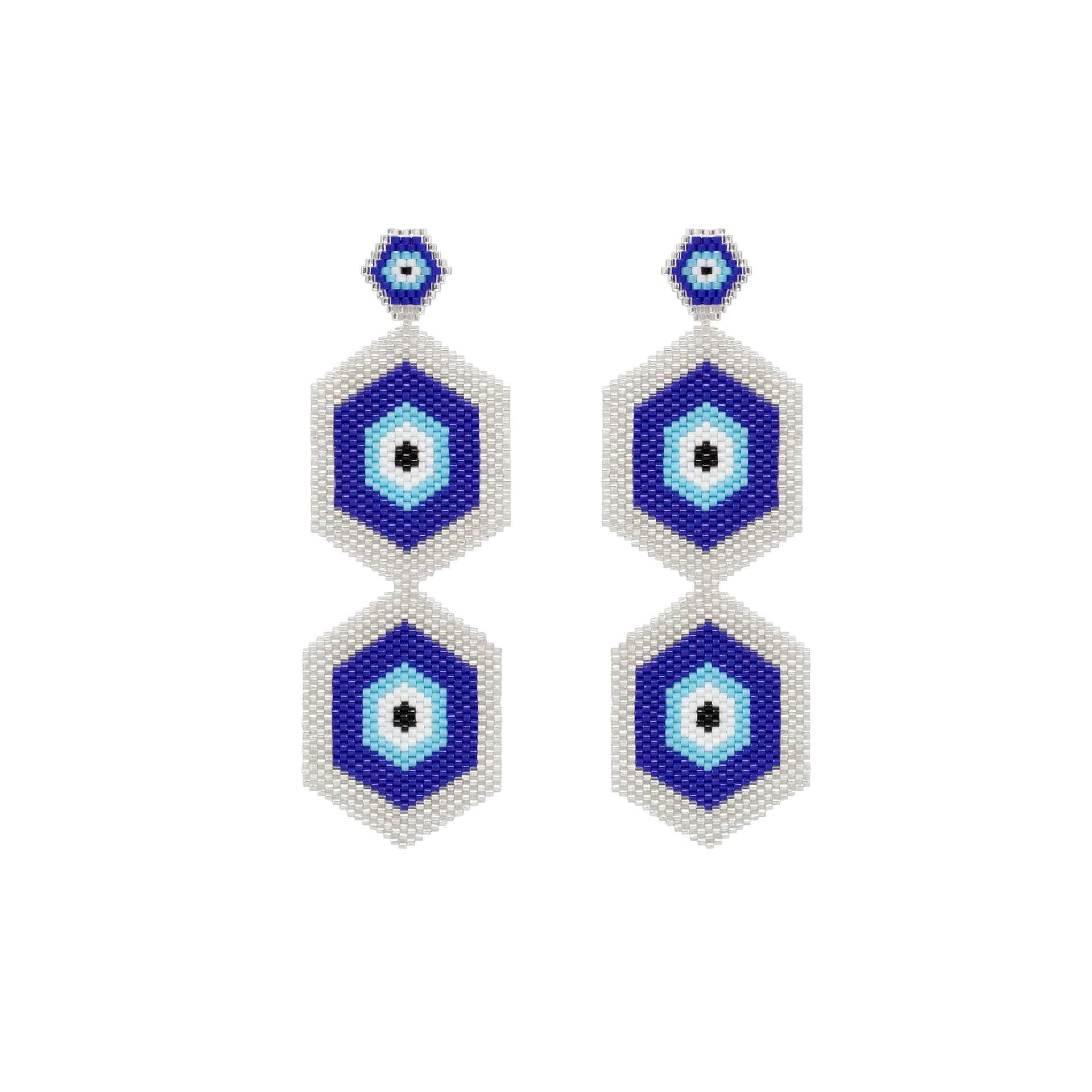 Aretes Poeta Mar Plateado