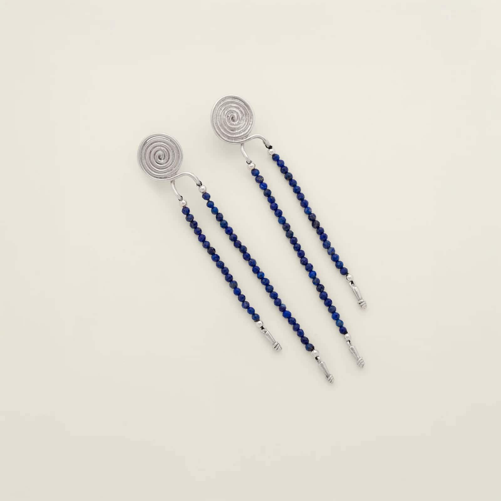 Ummu Earrings Lapis Silver