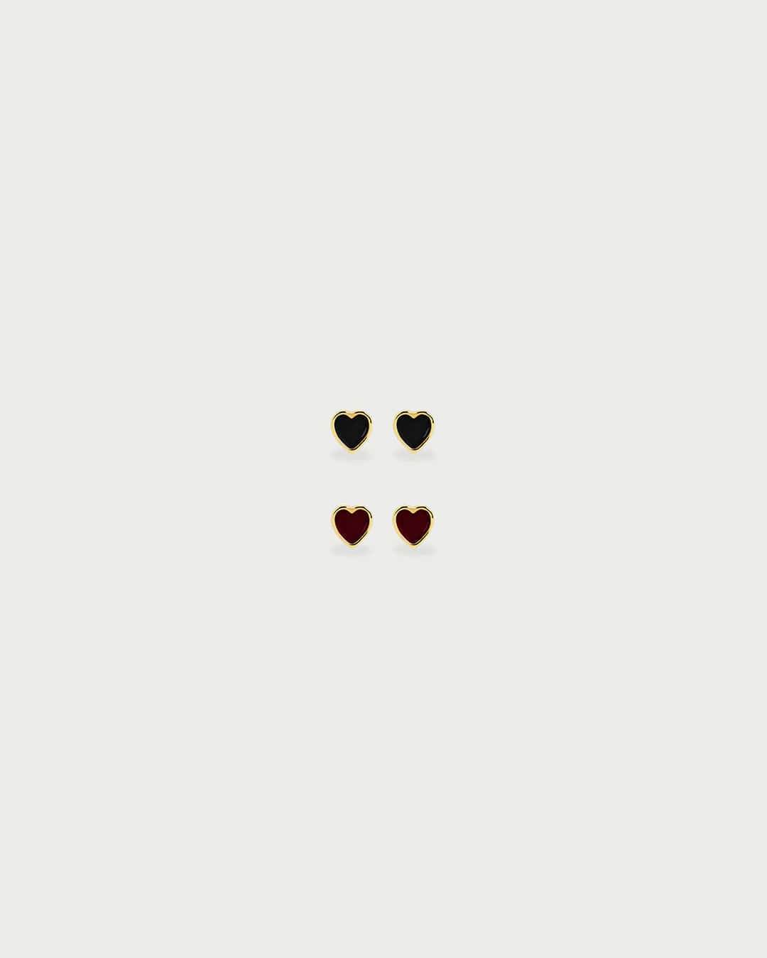 Aretes Mini Corazón Resina
