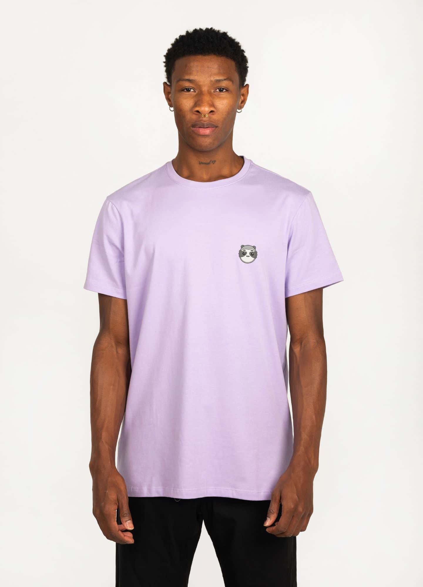 Basic Perezoso Camiseta Regular – Lila