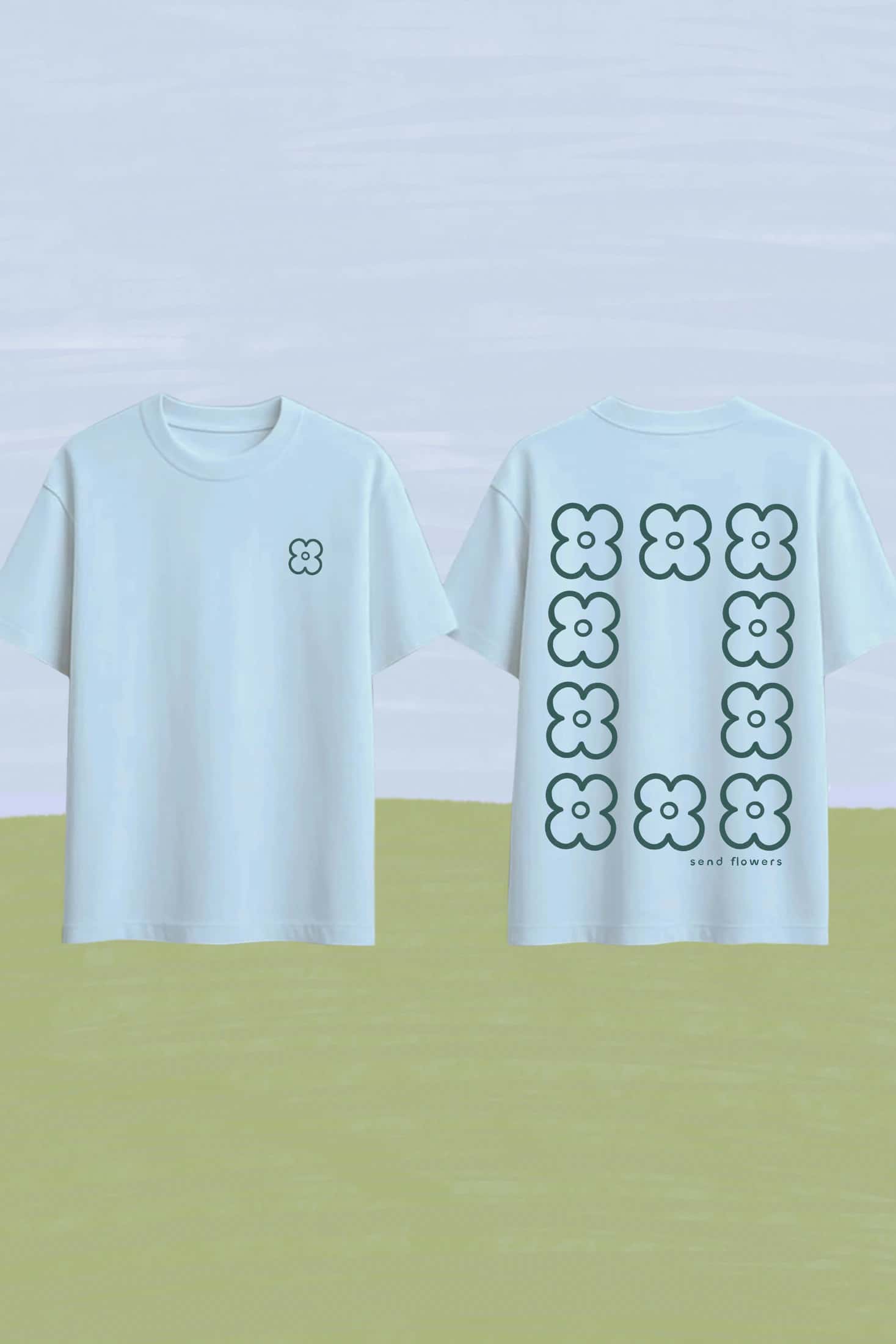 Camiseta Send Flowers Azul Bebe - miniatura 1