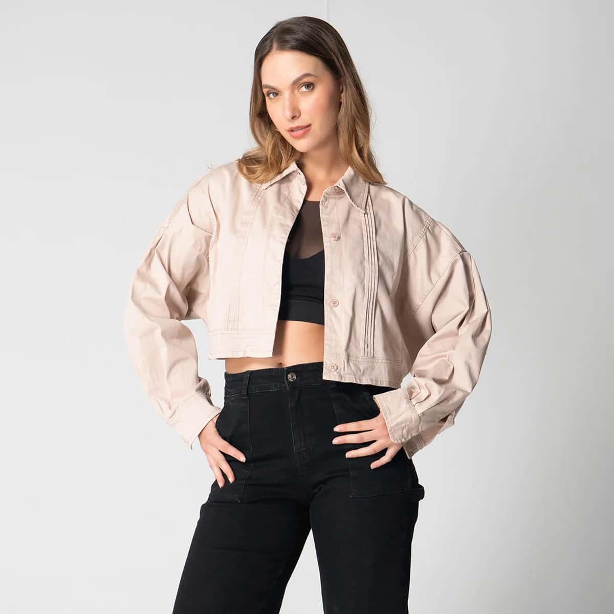 Chaqueta Corta Dril Oversize Magesty