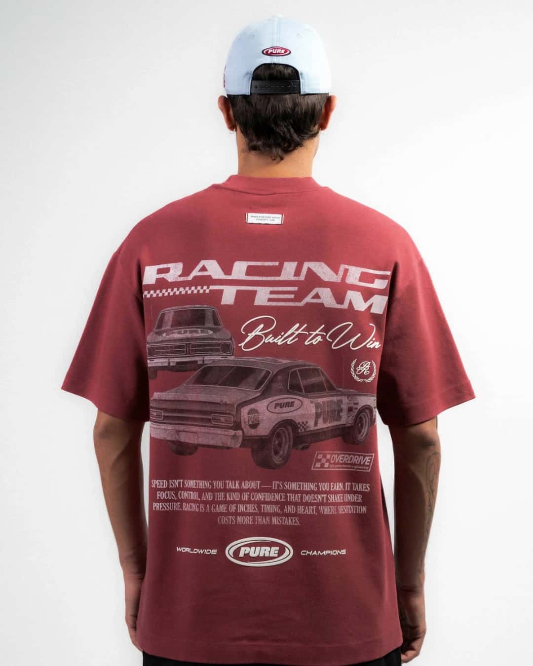 OVERDRIVE BURGUNDY T-SHIRT - miniatura 2