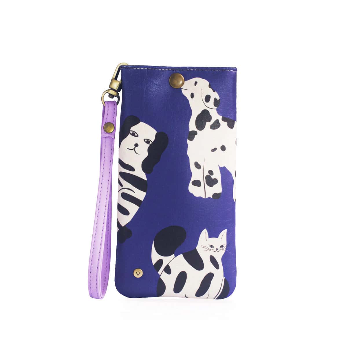 Estuche Para Gafas Y Celular Azul Para Mujer Con Pulsera Pets & Friends