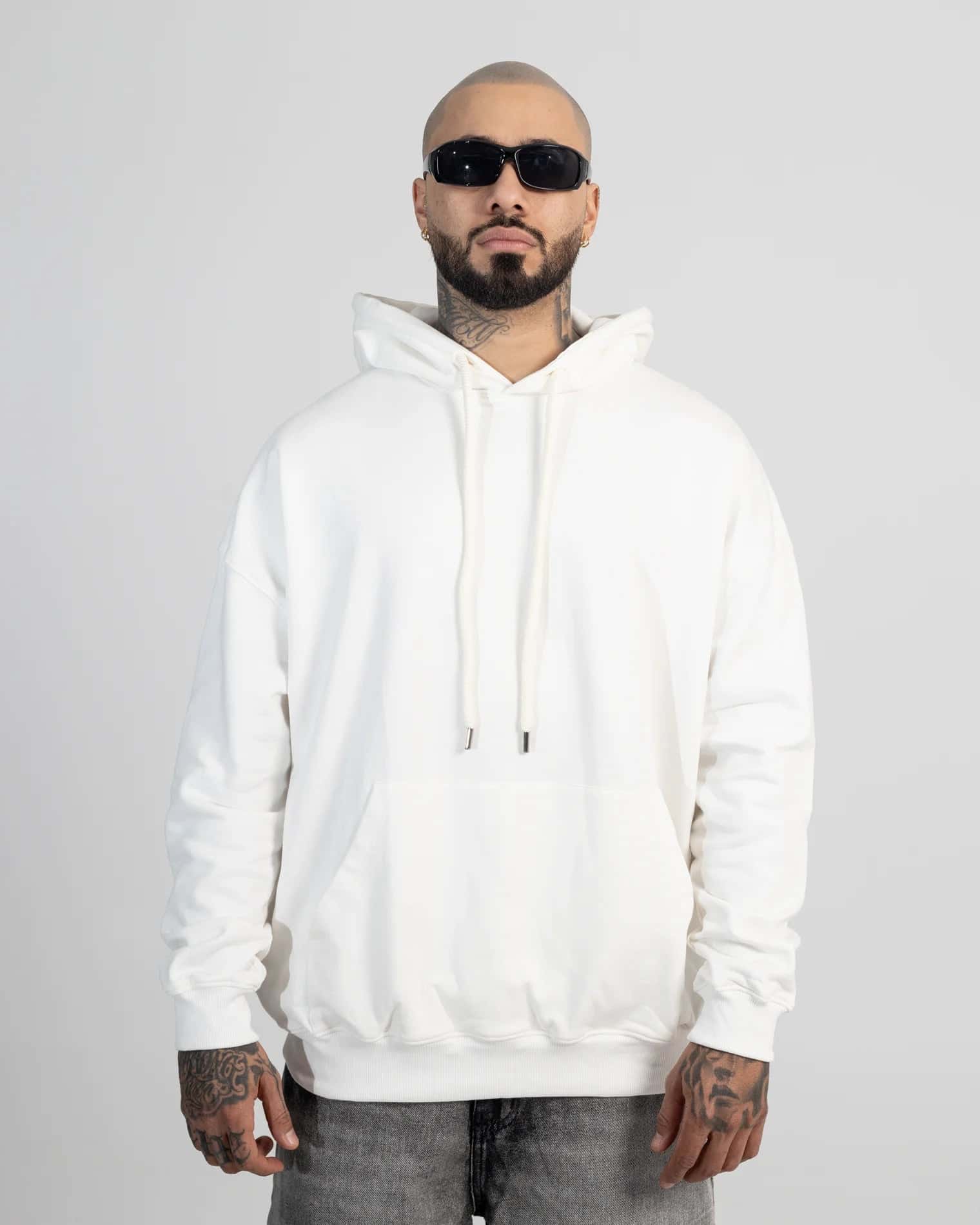 Hoodie Oversize White Essential - miniatura 3