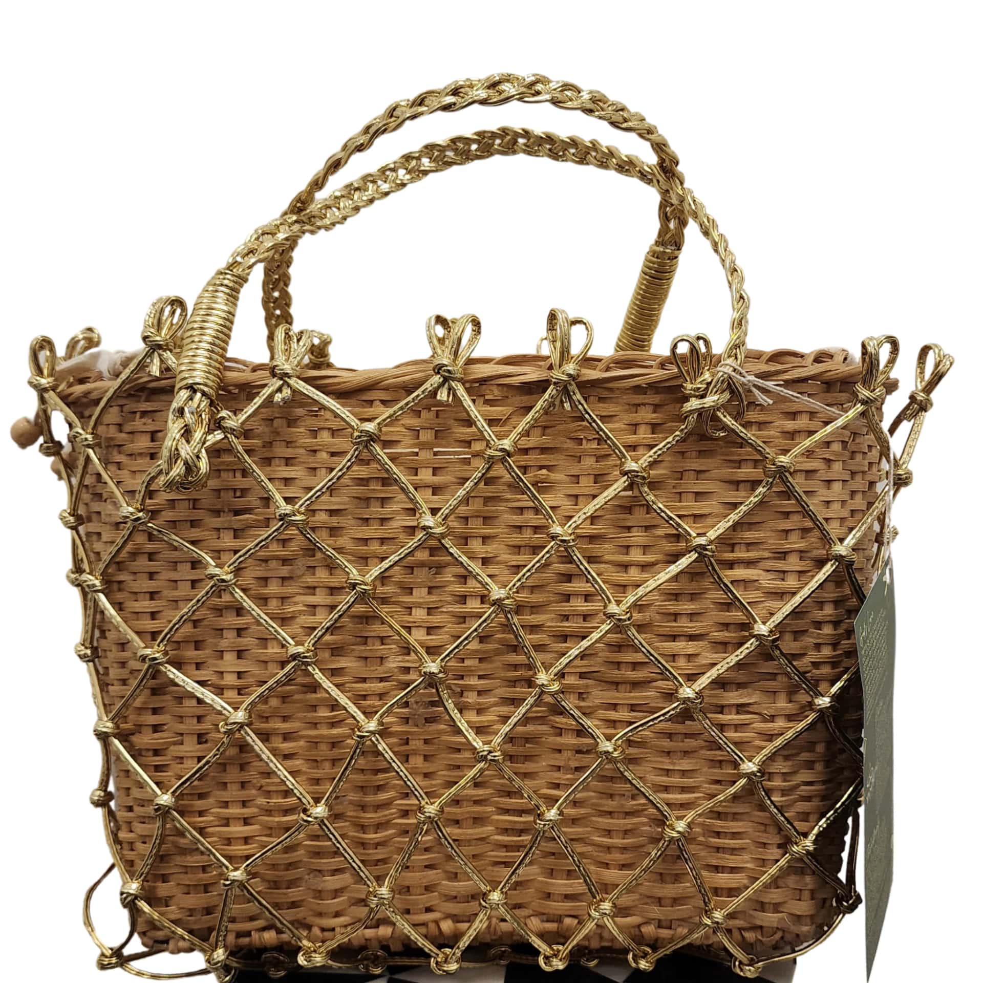 Golden Macrame Handbag