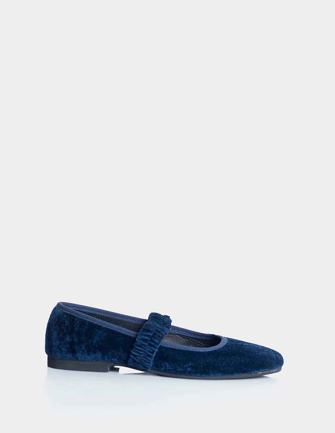 Baleta Belen Terciopelo Azul