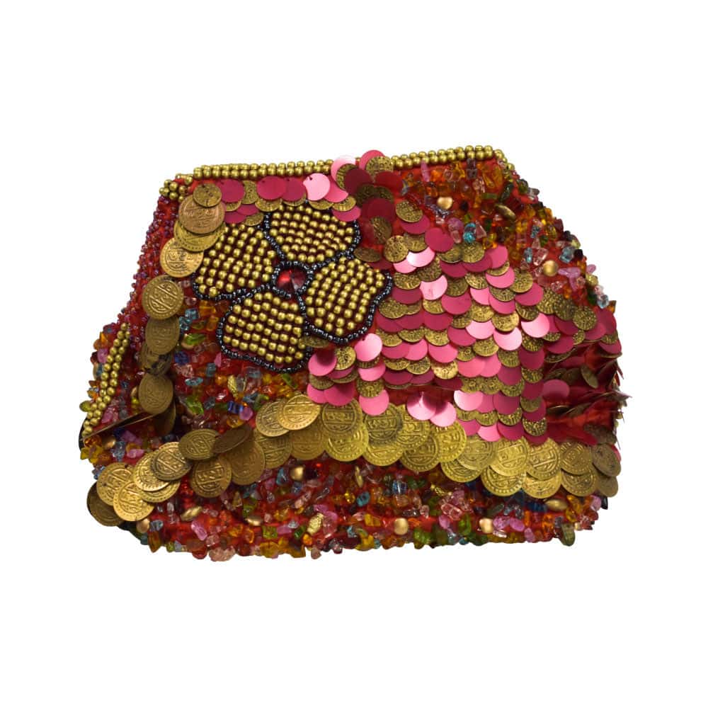 Clutch with Decorative Coins