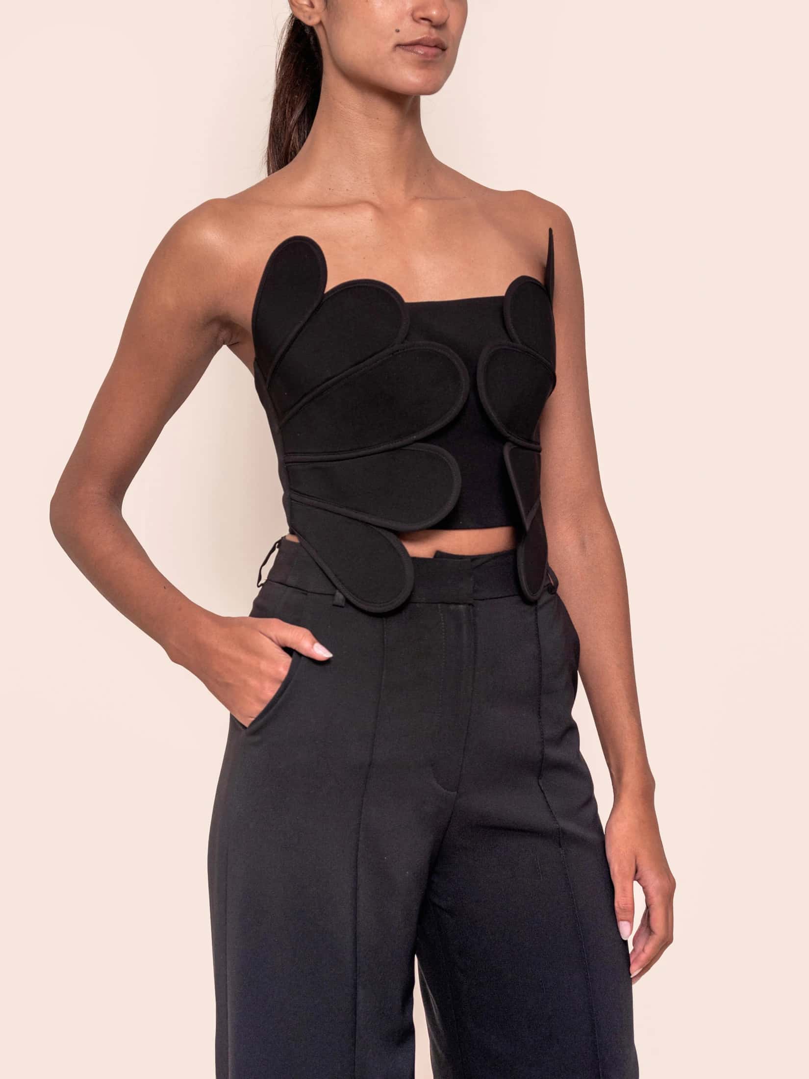 ZAIRE TOP BLACK - miniatura 2