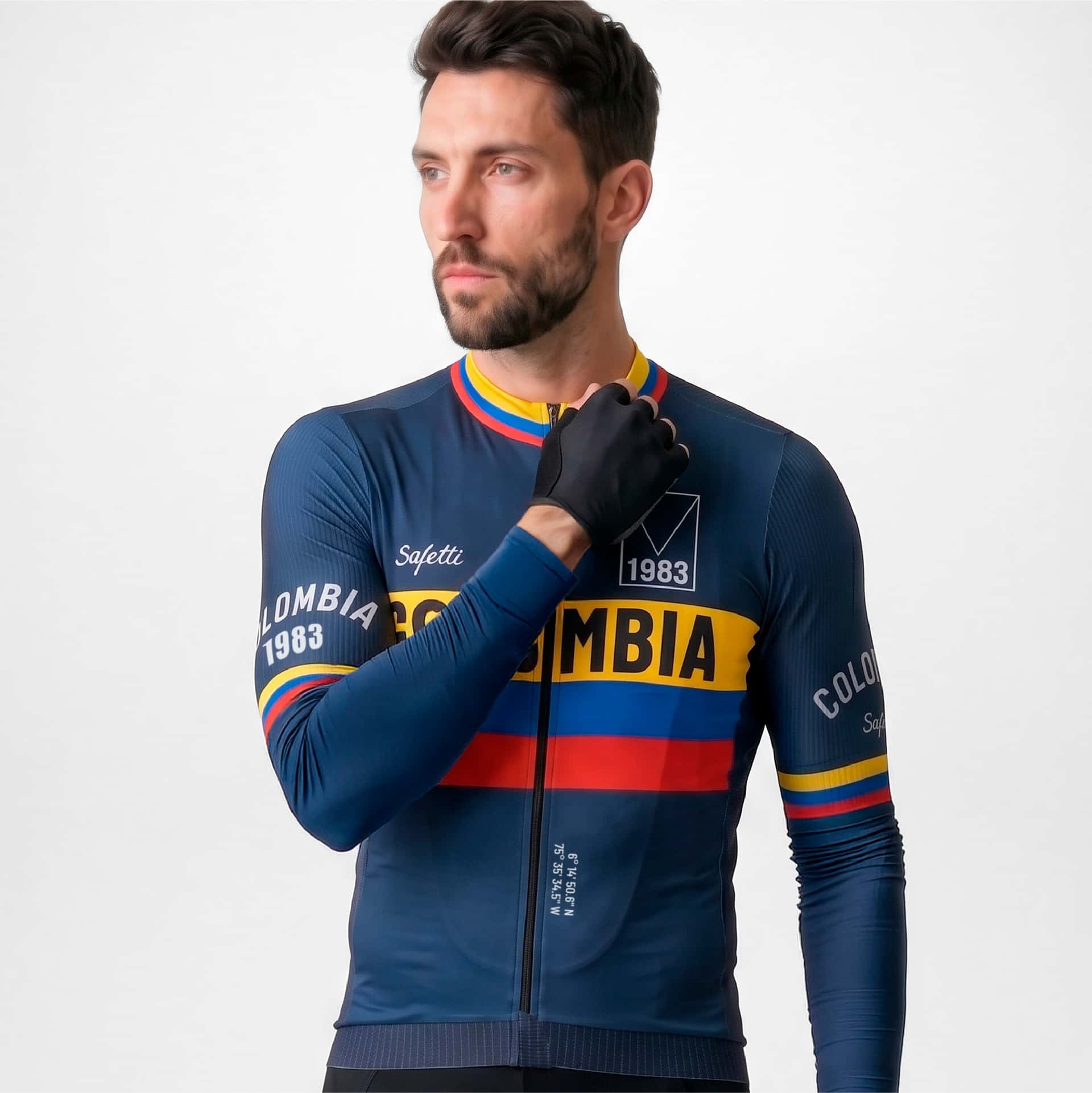 CAMISA CICLISMO MANGA LARGA COLOMBIA VARTA 26 PARA HOMBRE - miniatura 3