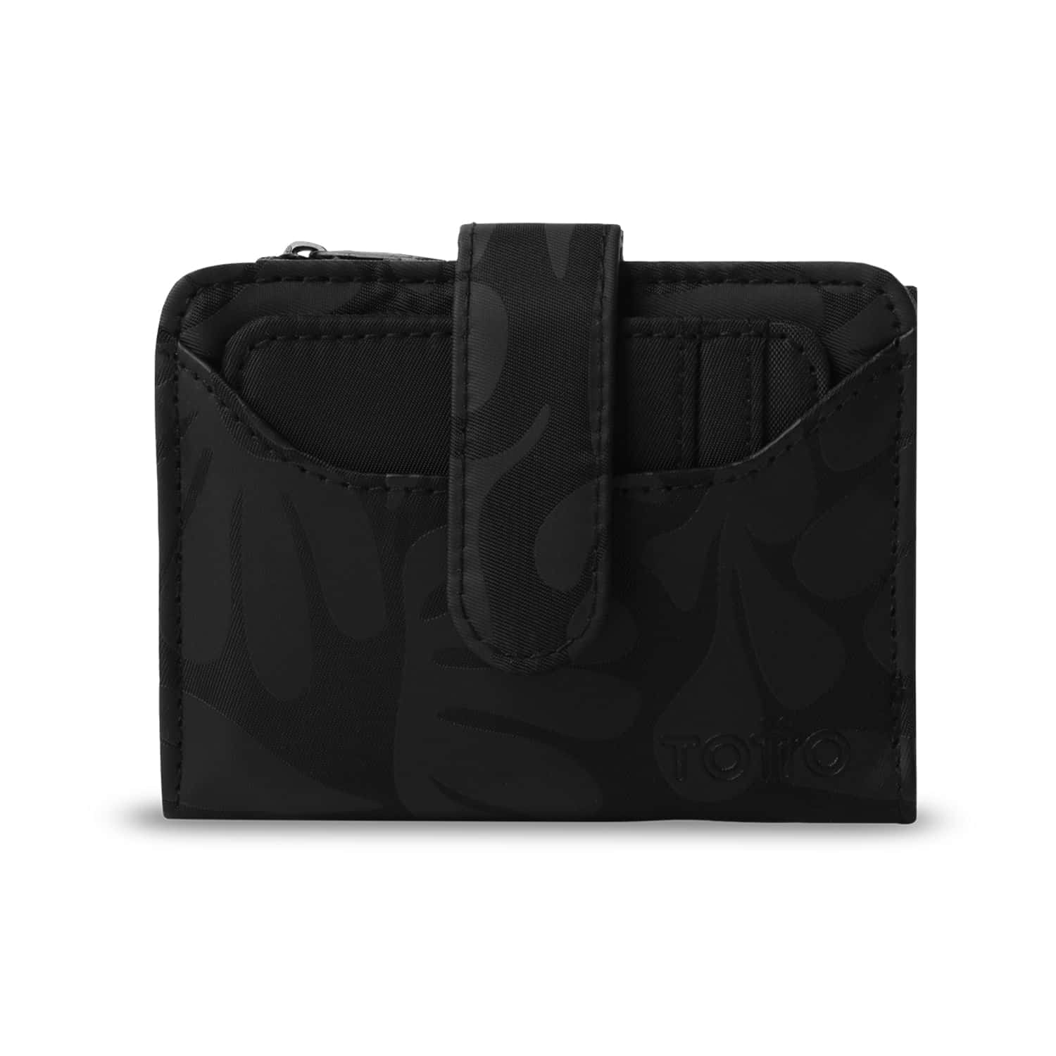 Billetera Mujer Texture Pequeña con RFID Blocker Negra