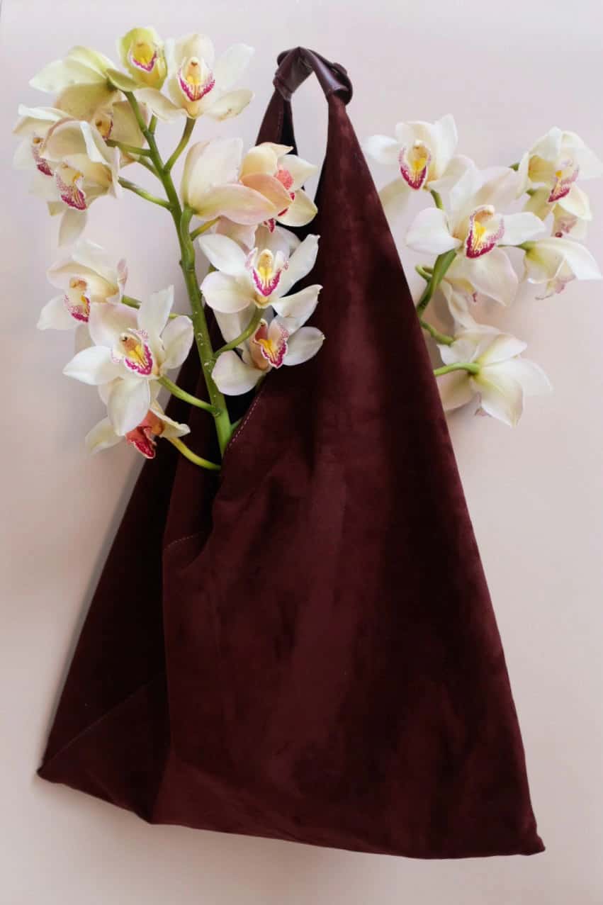 "LA MEMORIA" WINE SUEDE TOTE - miniatura 5