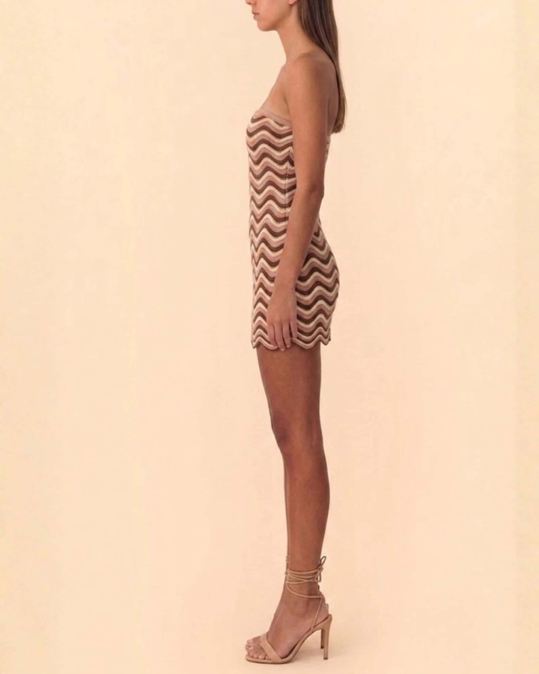 GIA SKIRT/DRESS ROSEWOOD PINK BROWN - miniatura 3