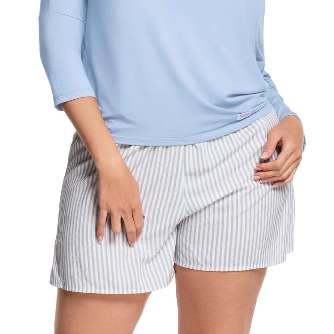 SHORT DE PIJAMA EN TEJIDO PLANO