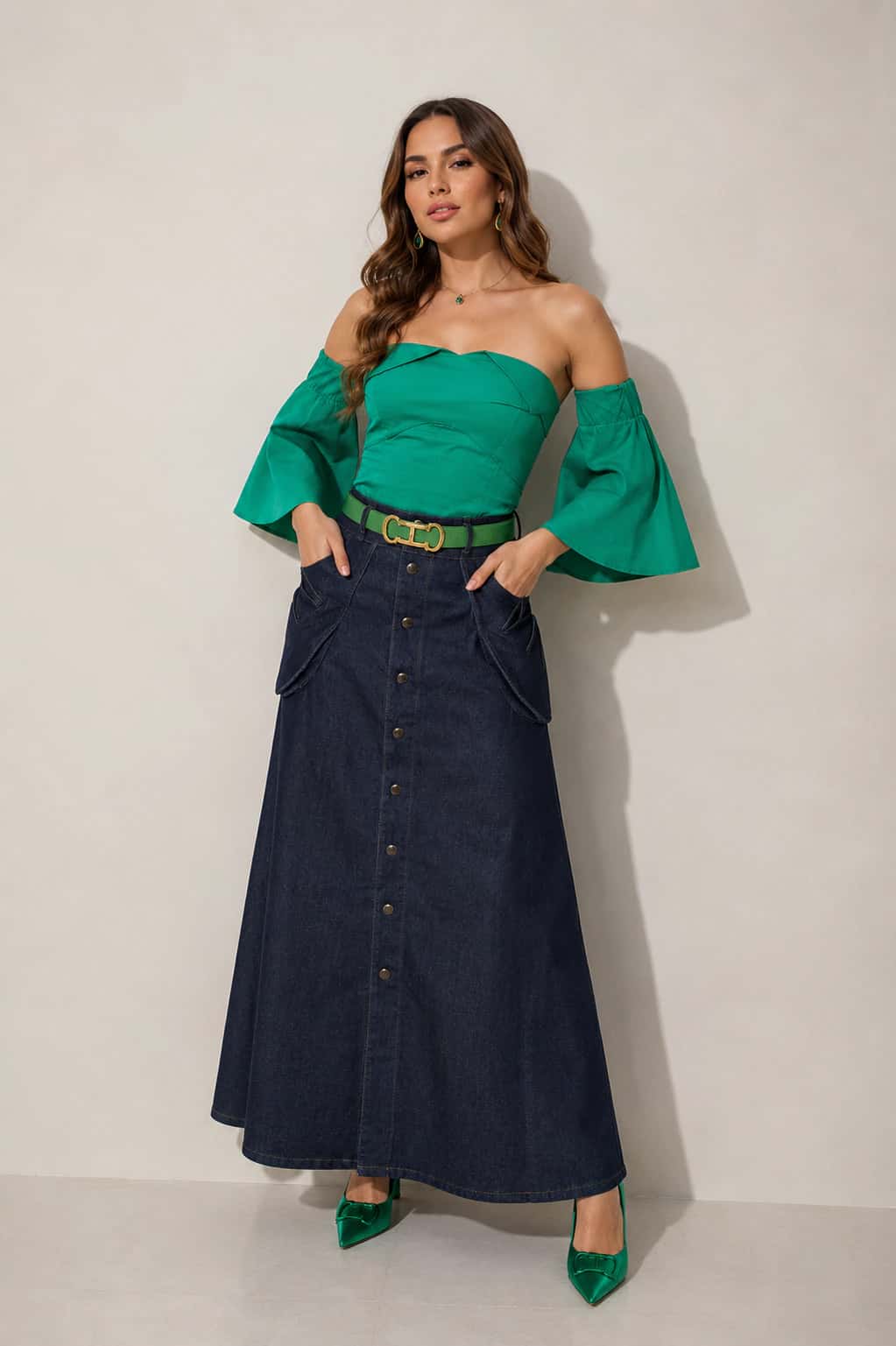 Blusa Agustina Verde - miniatura 2
