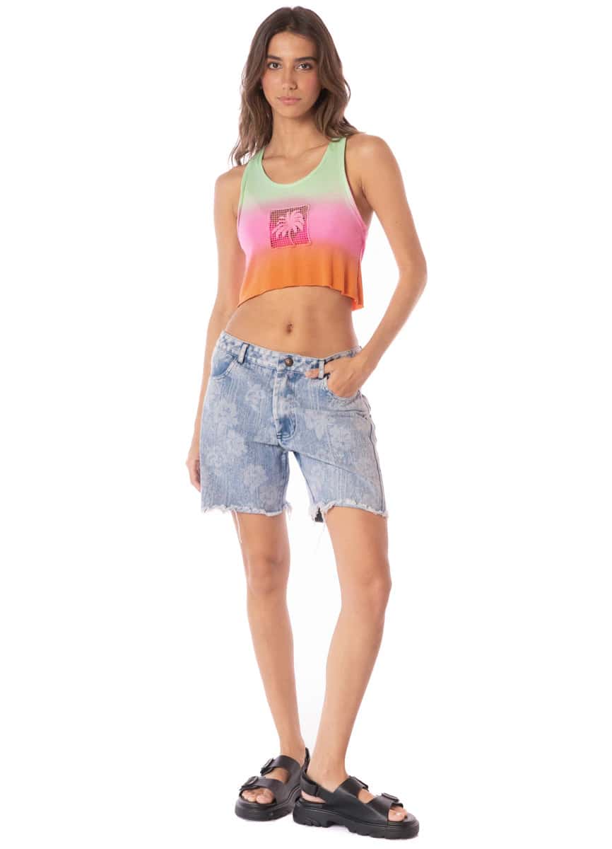 Maaji Floral Jean Blue Enzo Shorts