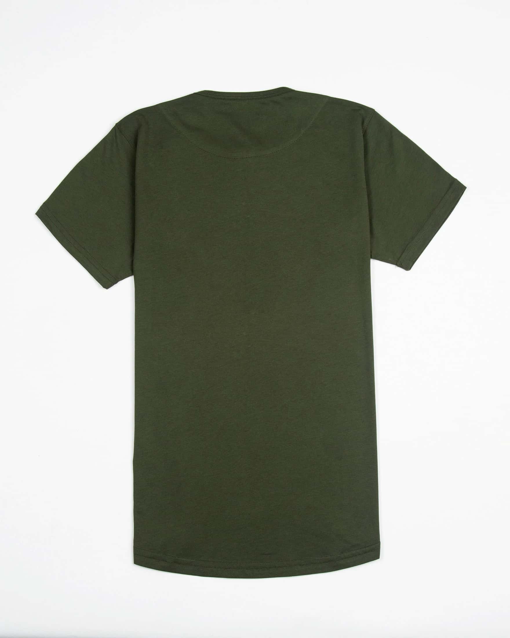 Camiseta Henley Algodón Verde Militar - miniatura 3