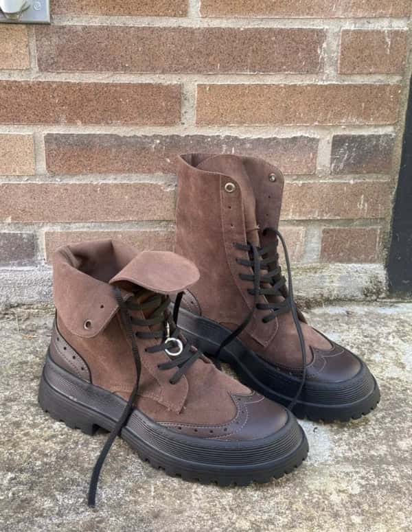 BOTAS MILITAR CAFÉ OSCURO