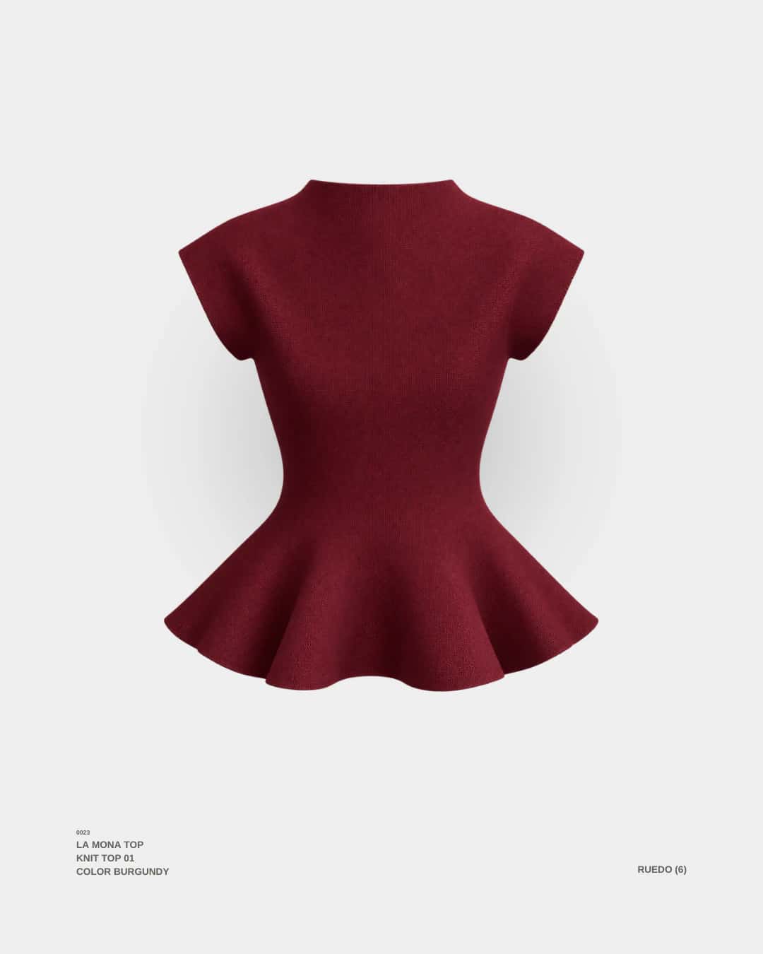 "LA MONA" TOP BURGUNDY - miniatura 6