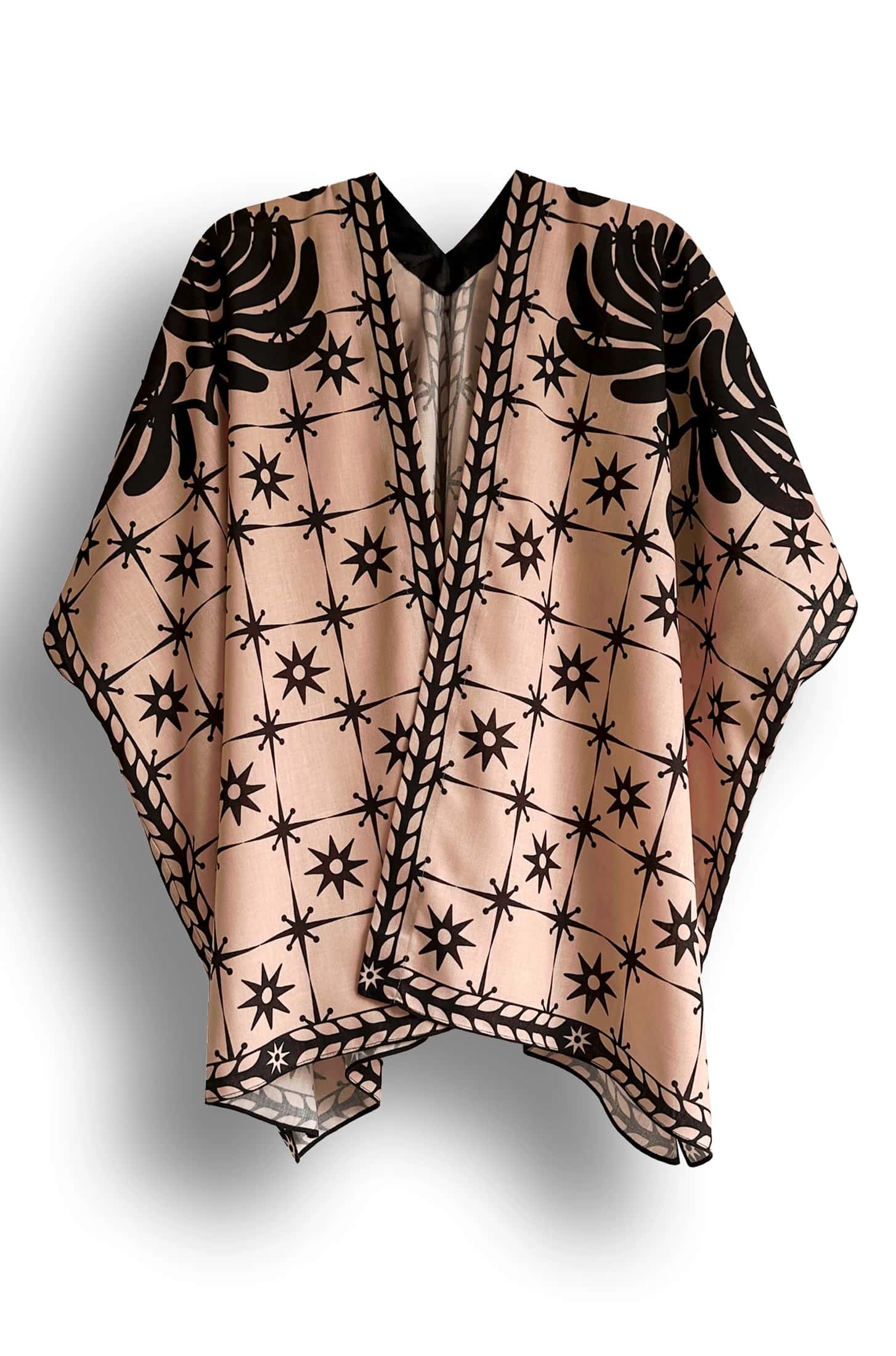 Kimono Corto Cometa Beige, Lino - miniatura 2