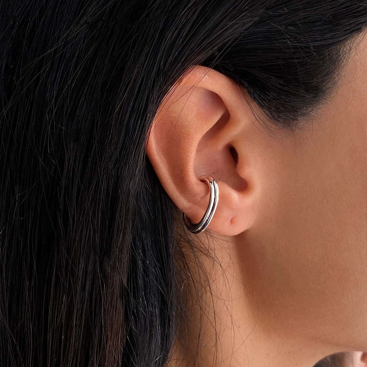 EAR CUFF PARALLEL PLATA