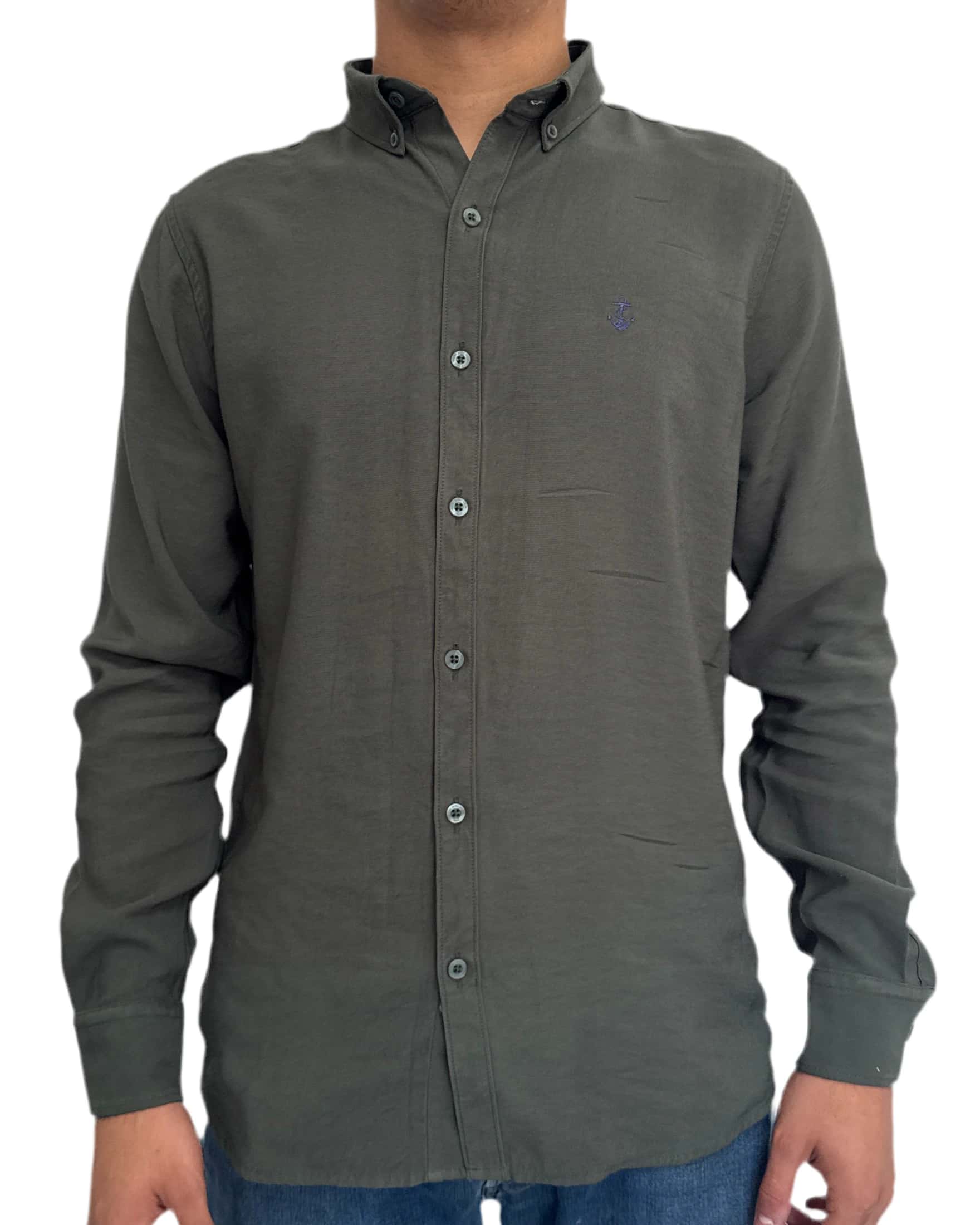 Camisa Verde Oscuro en rayón