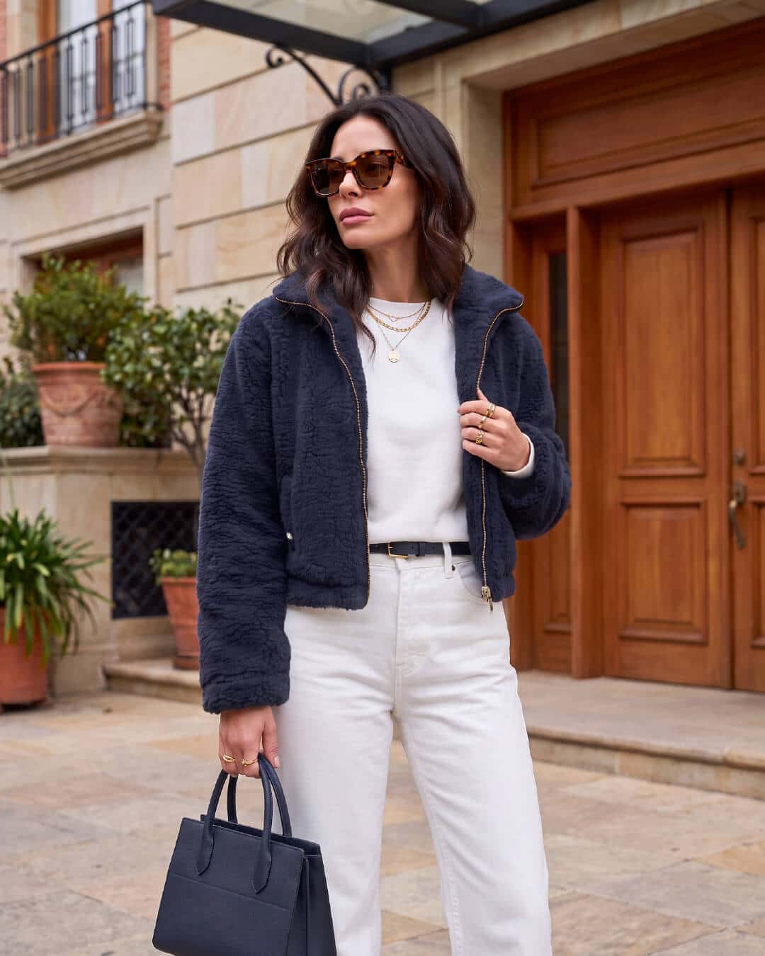 Chaqueta Sherpa Azul Oxford - miniatura 1