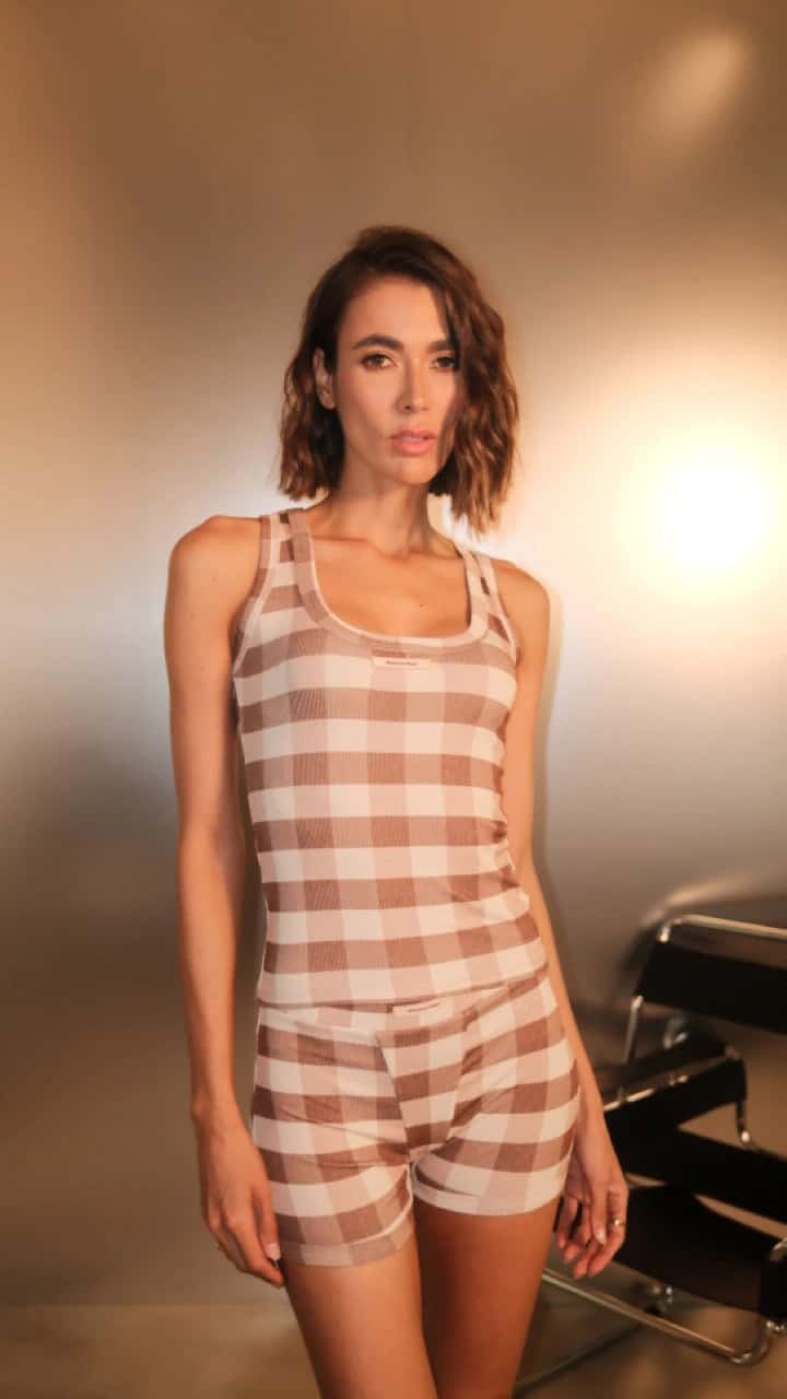 Set short Madrid Autumn Plaid