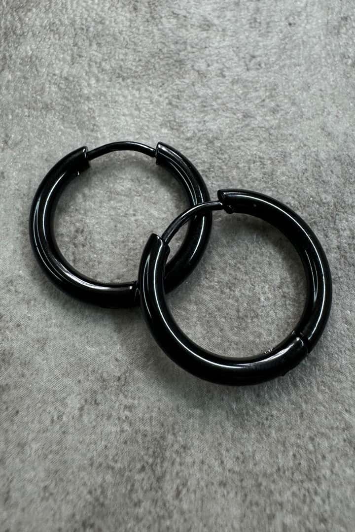 Candongas acero negras