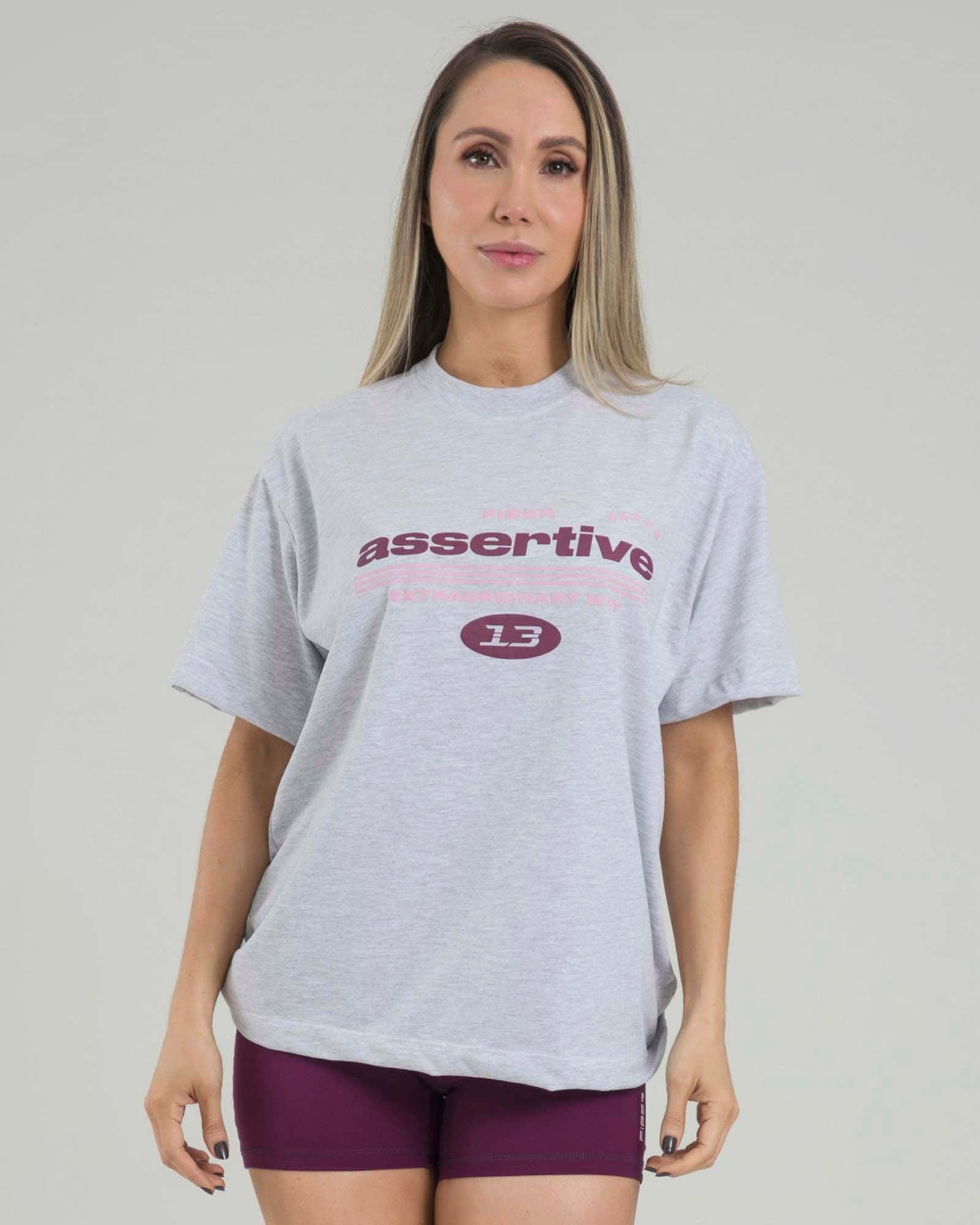 Camiseta oversize assertive gris jasped lumen FIBER