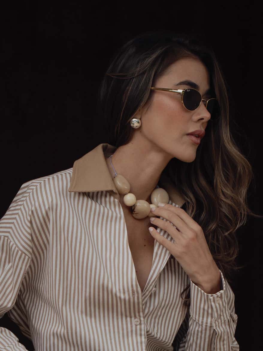 Collar Ori Maxi Semillas de Tagua y Madera | Marfil